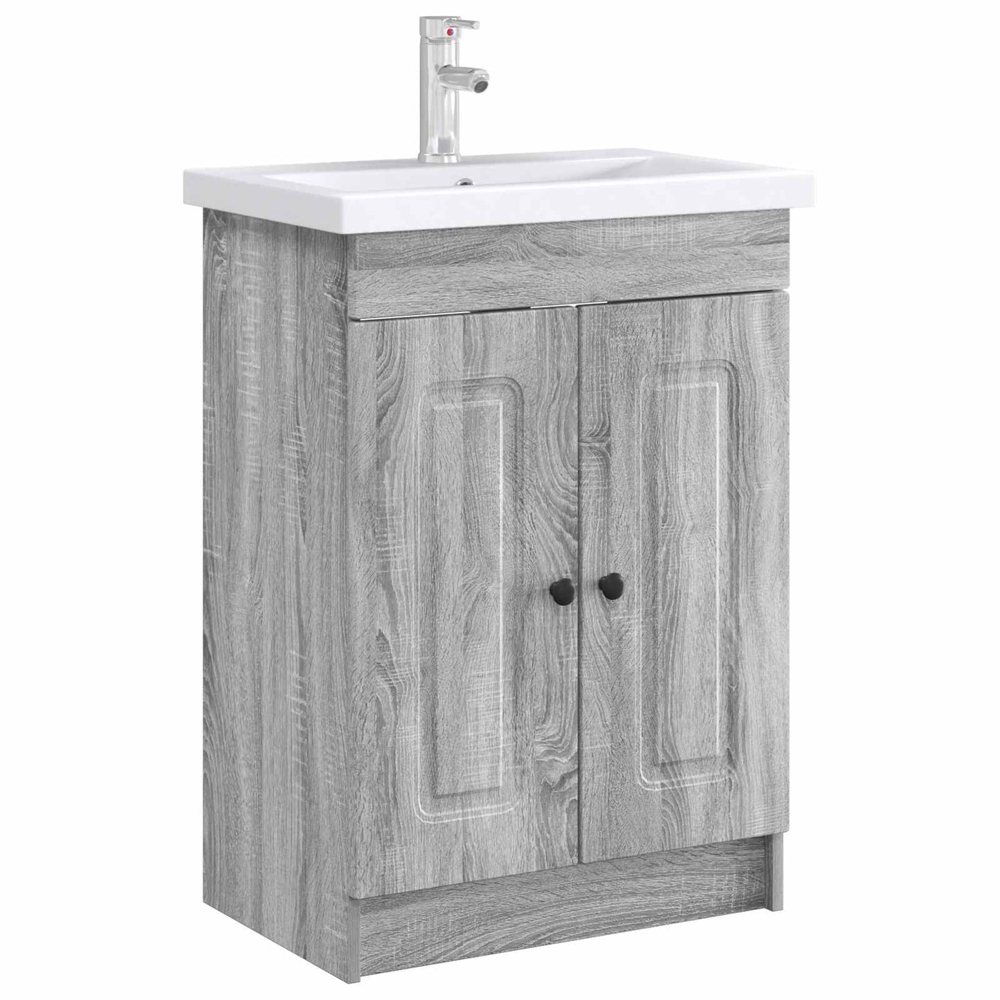 Mobiletto da bagno sotto il lavello Sonoma grigio | homemem39