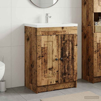 Mobiletto da bagno sotto il lavello Legno antico | homemem39
