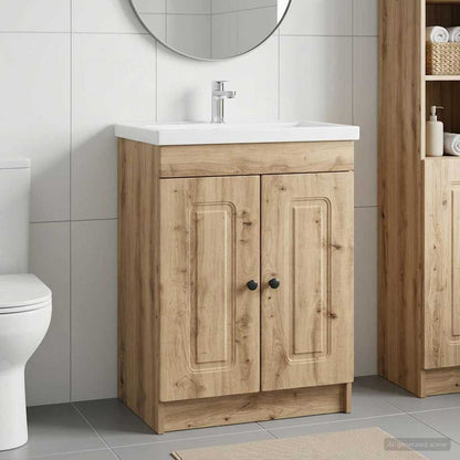 Mobiletto da bagno sotto il lavello Rovere Artigianale | homemem39