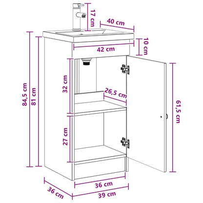 Mobile da bagno con lavabo Bianco 42 x 40 x 84,5 cm | homemem39