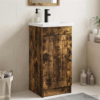Mobile da bagno con lavabo Rovere Fumo 42 x 40 x 84,5 cm