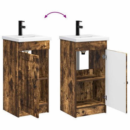 Mobile da bagno con lavabo Rovere Fumo 42 x 40 x 84,5 cm | homemem39
