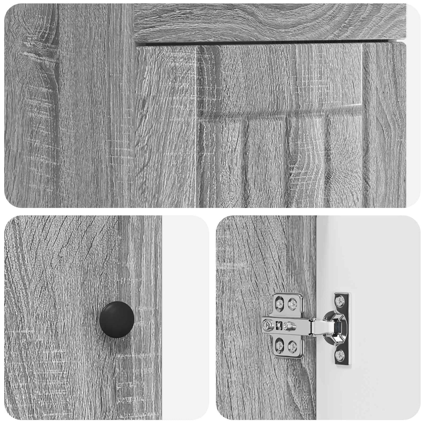 Mobile da bagno con lavabo Sonoma grigio 42 x 40 x 84,5 cm | homemem39