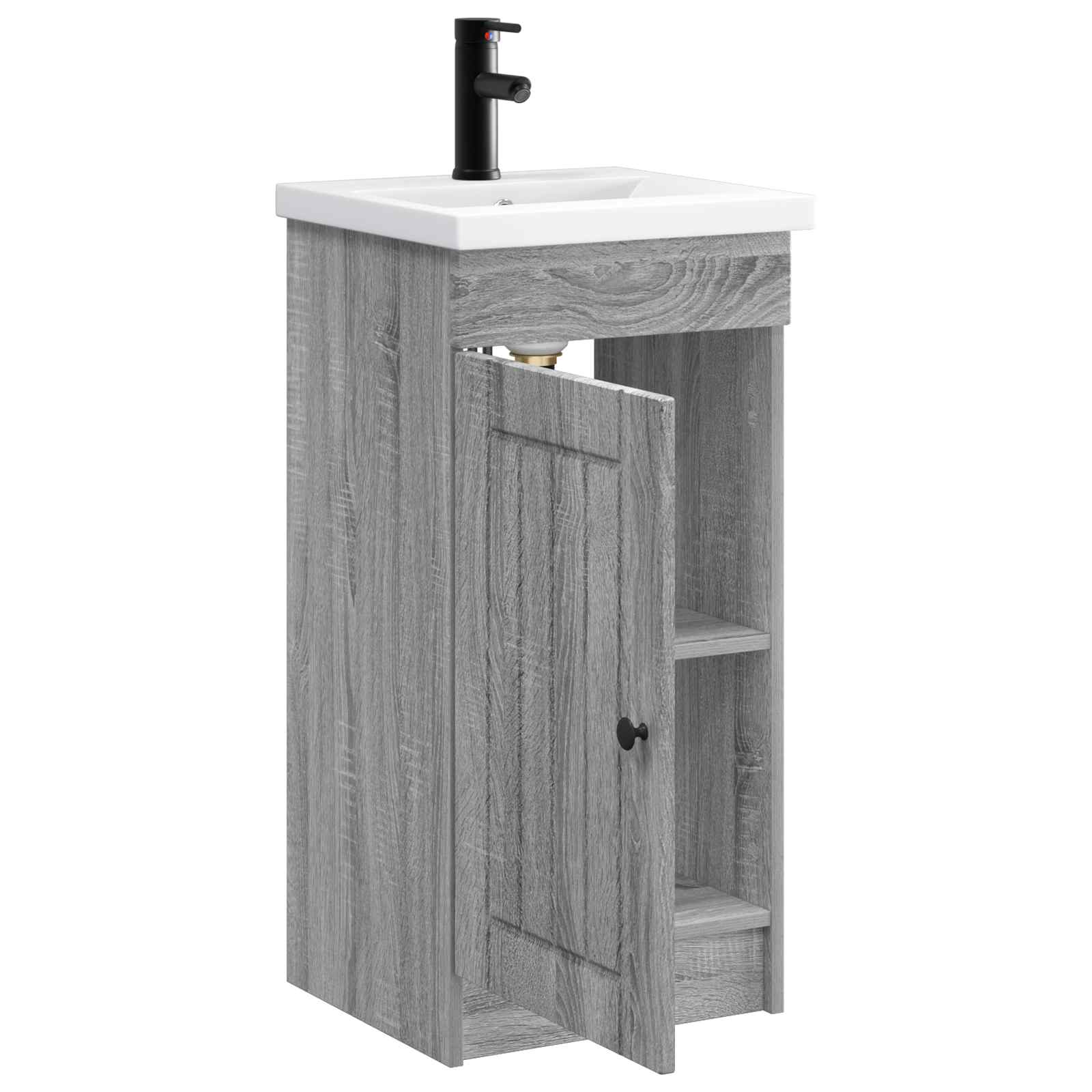 Mobile da bagno con lavabo Sonoma grigio 42 x 40 x 84,5 cm | homemem39
