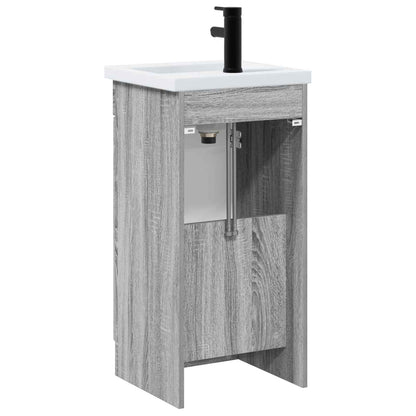 Mobile da bagno con lavabo Sonoma grigio 42 x 40 x 84,5 cm | homemem39