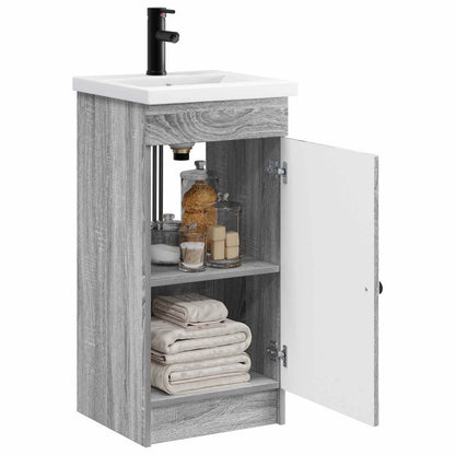 Mobile da bagno con lavabo Sonoma grigio 42 x 40 x 84,5 cm | homemem39