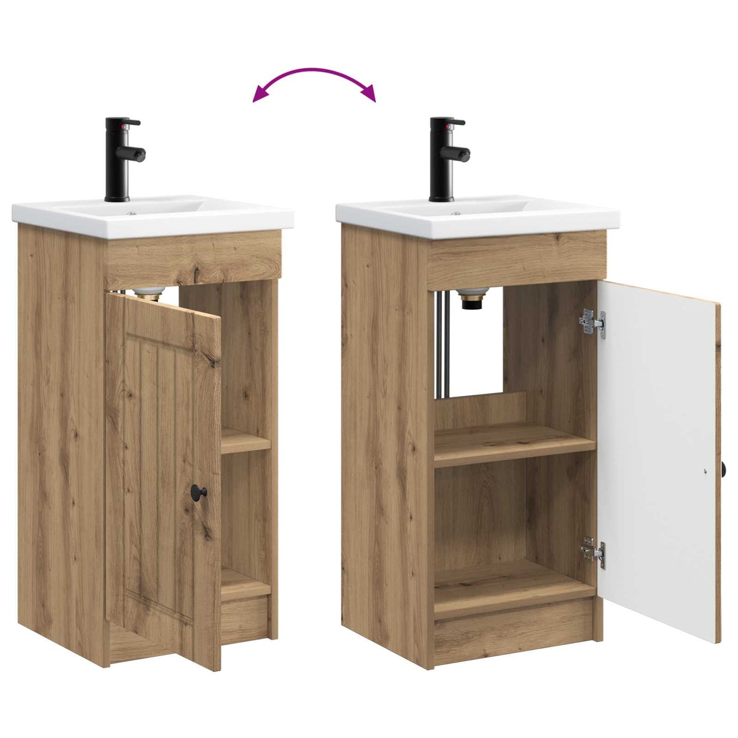 Mobile da bagno con lavabo Rovere Artigianale 42 x 40 x 84,5 cm | homemem39