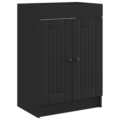 Mobiletto da bagno sotto il lavello Nero 56 x 37,5 x 81 cm | homemem39