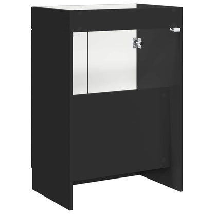 Mobiletto da bagno sotto il lavello Nero 56 x 37,5 x 81 cm | homemem39