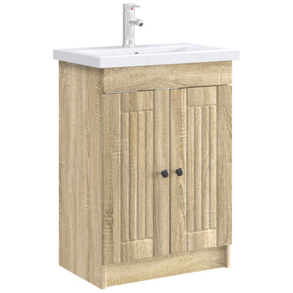 Mobiletto da bagno sotto il lavello Rovere Sonoma | homemem39