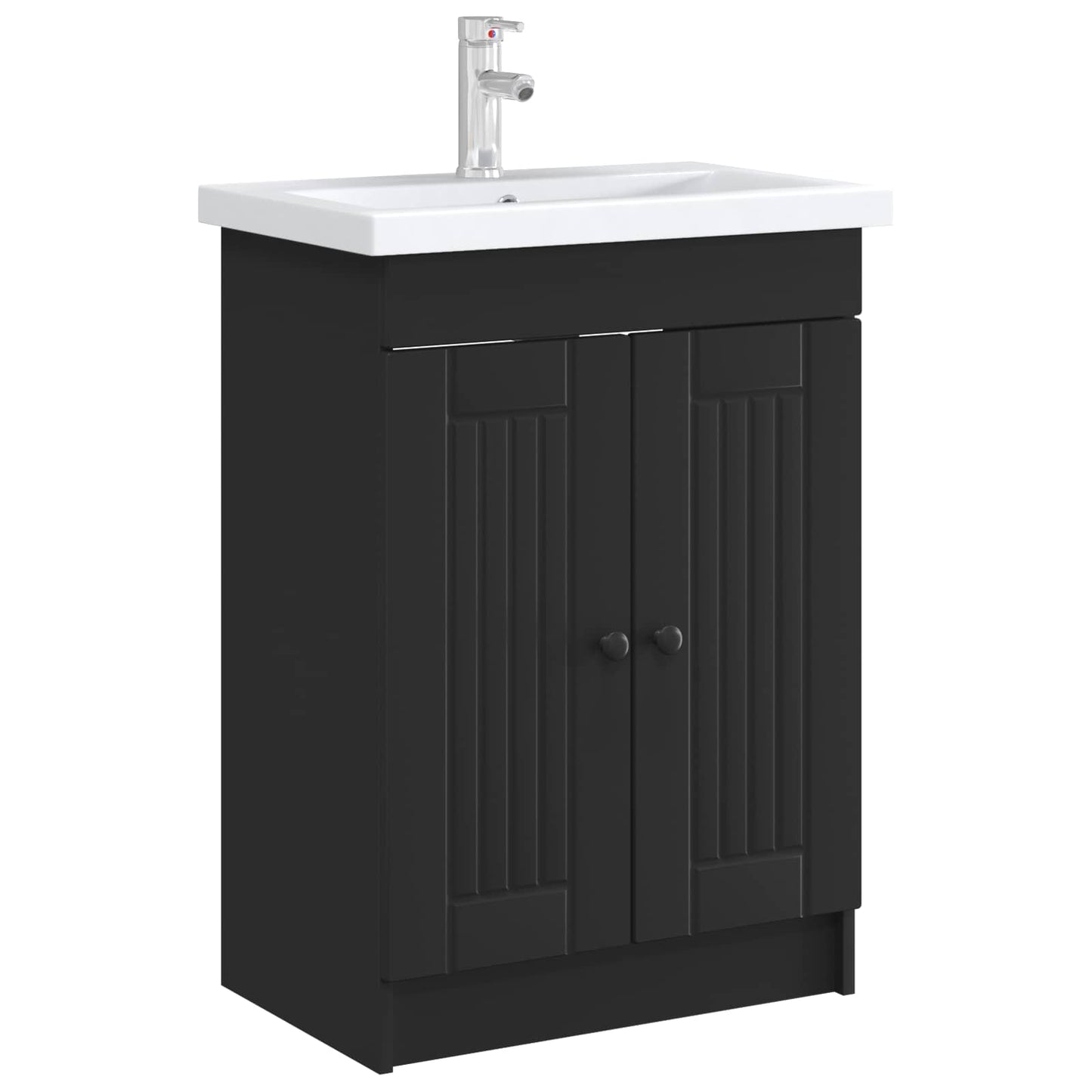 Mobiletto da bagno sotto il lavello Nero 78,5 x 37,5 x 81 cm | homemem39