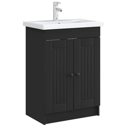 Mobiletto da bagno sotto il lavello Nero 78,5 x 37,5 x 81 cm | homemem39