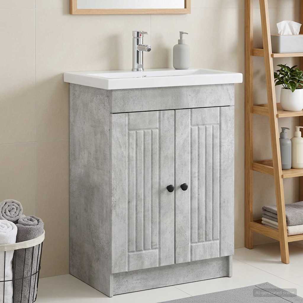 Mobiletto da bagno sotto il lavello Grigio Cemento | homemem39