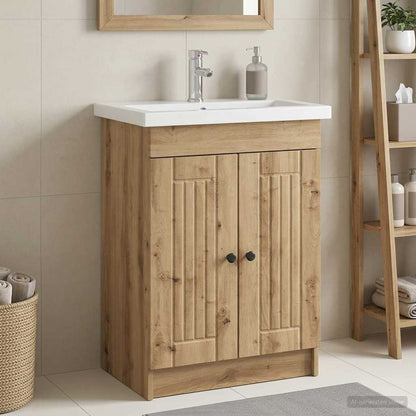 Mobiletto da bagno sotto il lavello Rovere Artigianale | homemem39