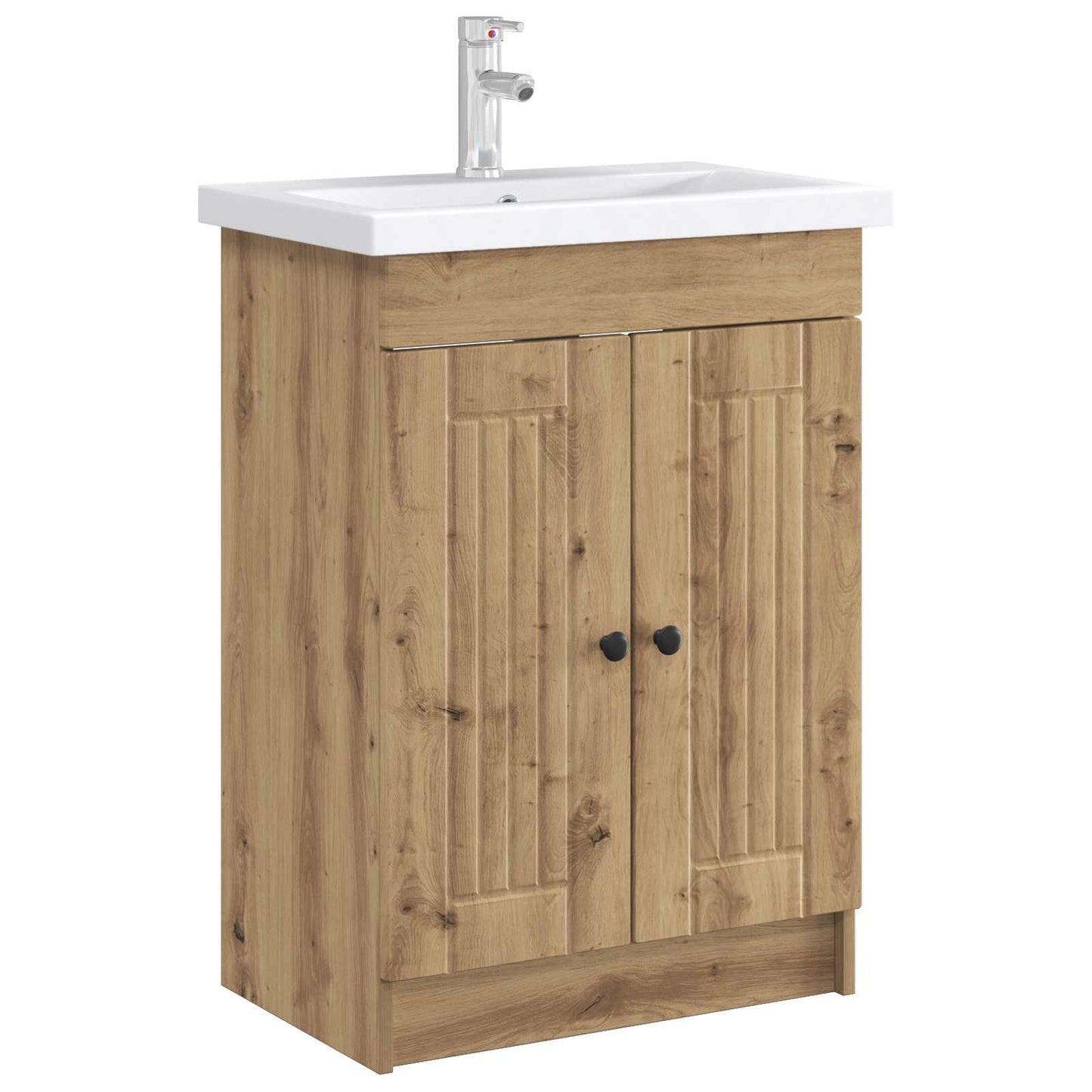 Mobiletto da bagno sotto il lavello Rovere Artigianale