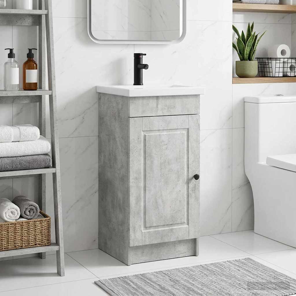 Mobile da bagno con lavabo Grigio Cemento 42 x 40 x 84,5 cm | homemem39