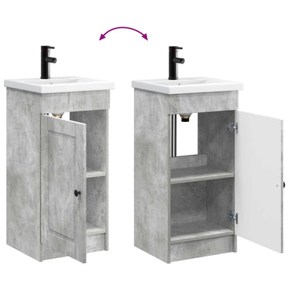 Mobile da bagno con lavabo Grigio Cemento 42 x 40 x 84,5 cm | homemem39