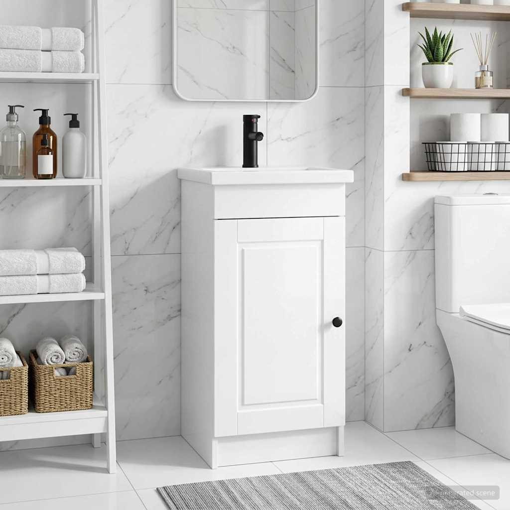 Mobile da bagno con lavabo Bianco Lucido 42 x 40 x 84,5 cm | homemem39
