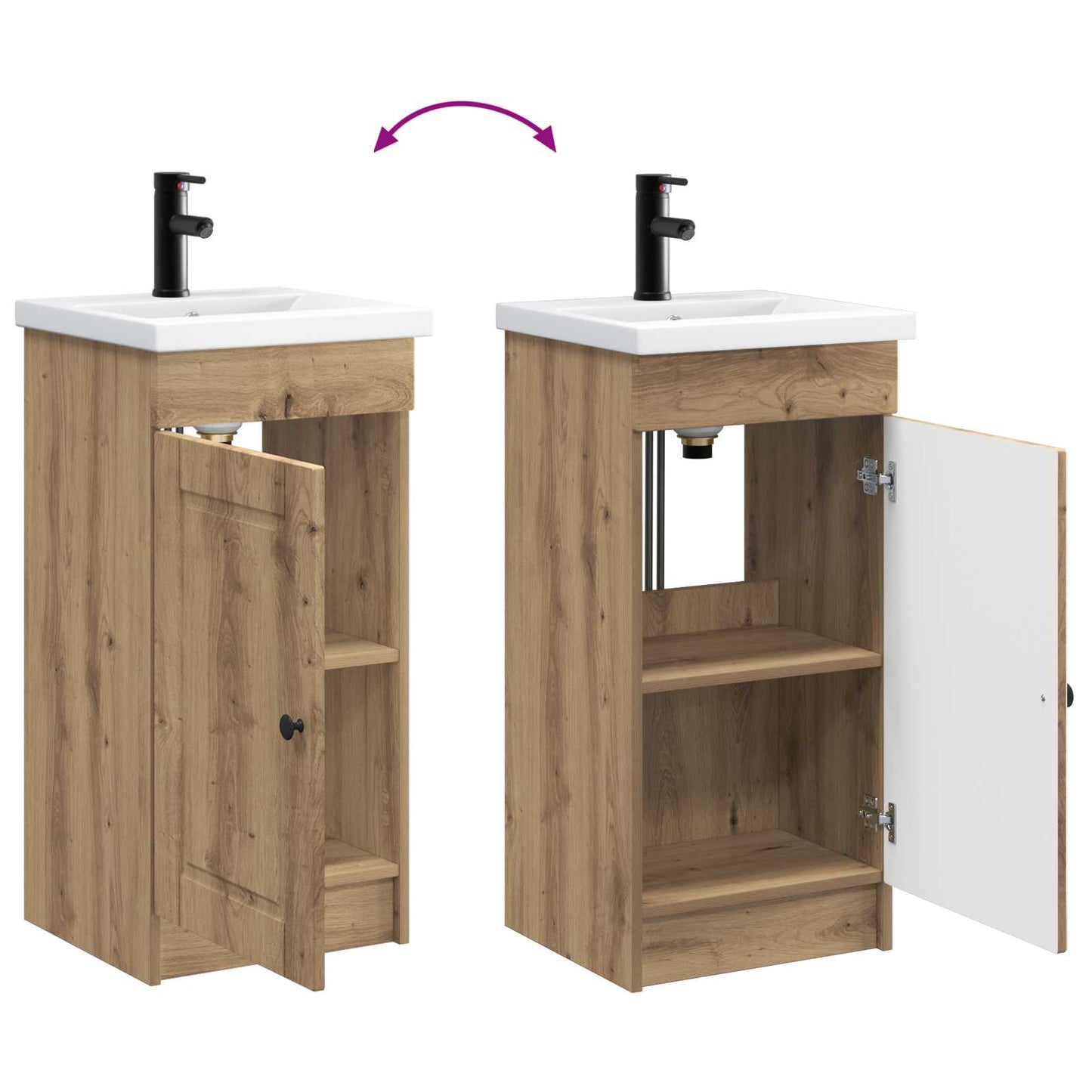 Mobile da bagno con lavabo Rovere Artigianale 42 x 40 x 84,5 cm | homemem39