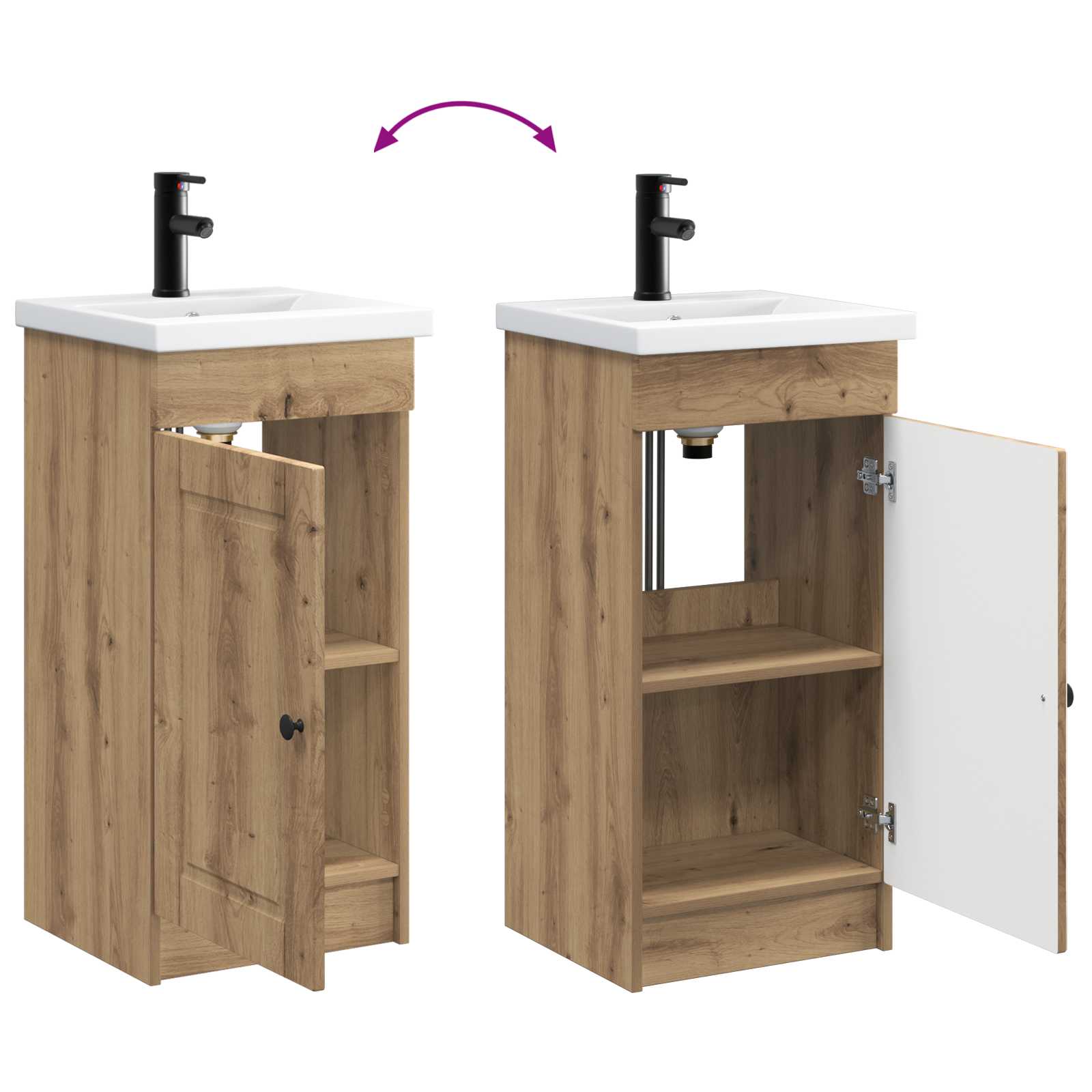 Mobile da bagno con lavabo Rovere Artigianale 42 x 40 x 84,5 cm | homemem39