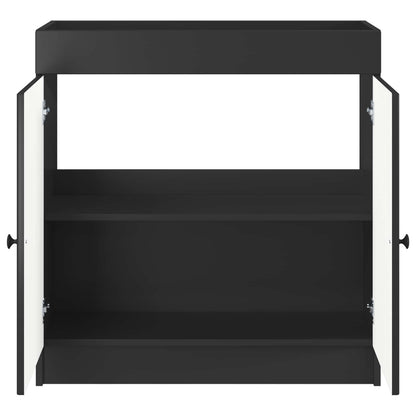 Mobiletto da bagno sotto il lavello Nero 56 x 37,5 x 81 cm | homemem39