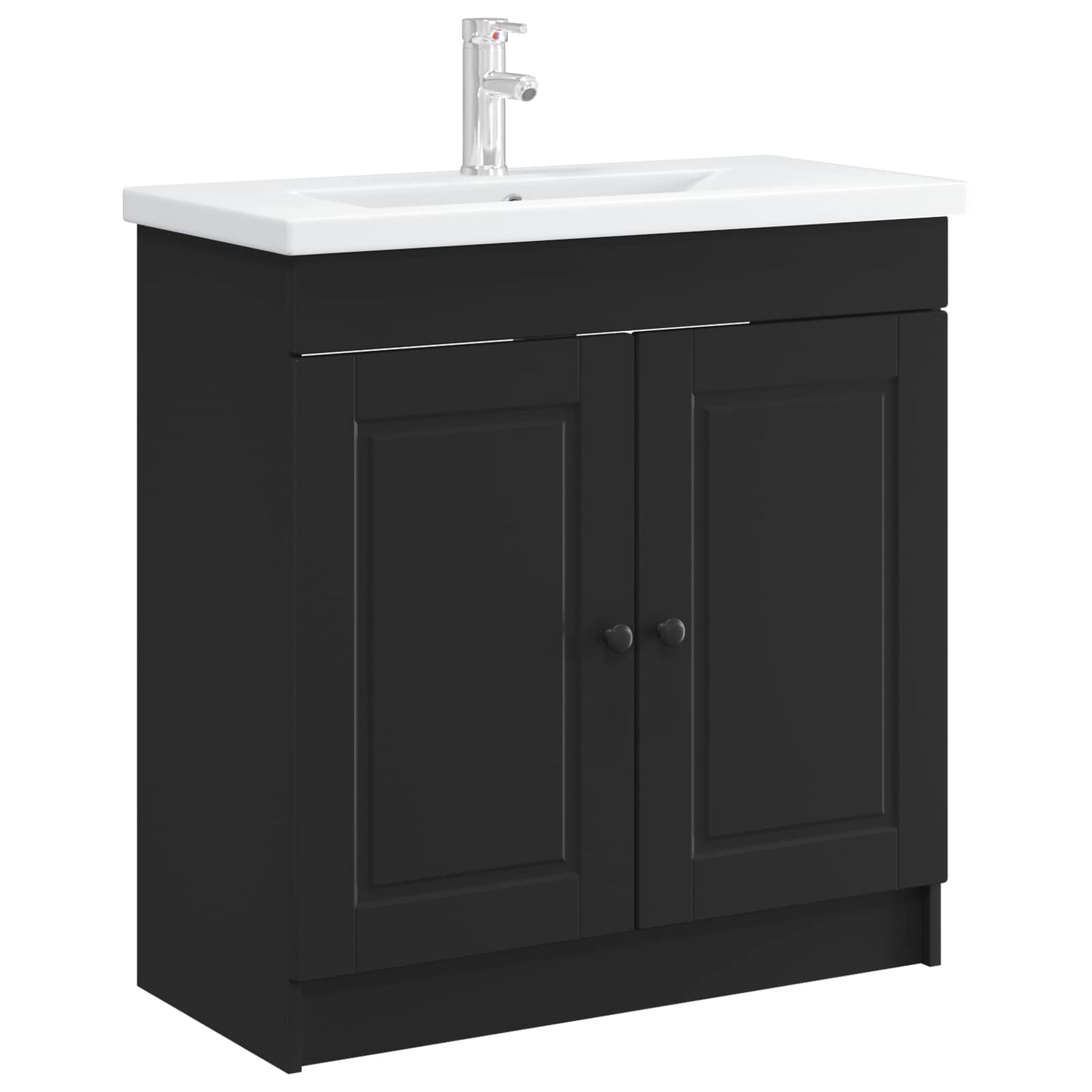 Mobiletto da bagno sotto il lavello Nero 56 x 37,5 x 81 cm | homemem39