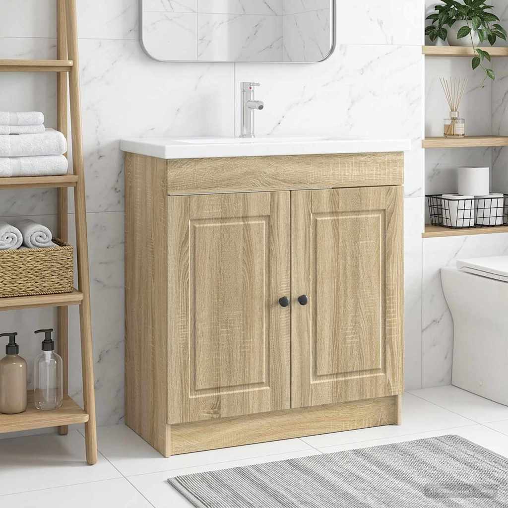Mobiletto da bagno sotto il lavello Rovere Sonoma | homemem39