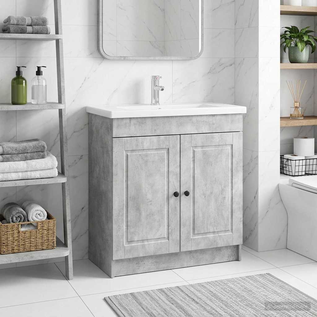 Mobiletto da bagno sotto il lavello Grigio Cemento | homemem39