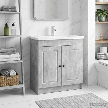 Mobiletto da bagno sotto il lavello Grigio Cemento | homemem39