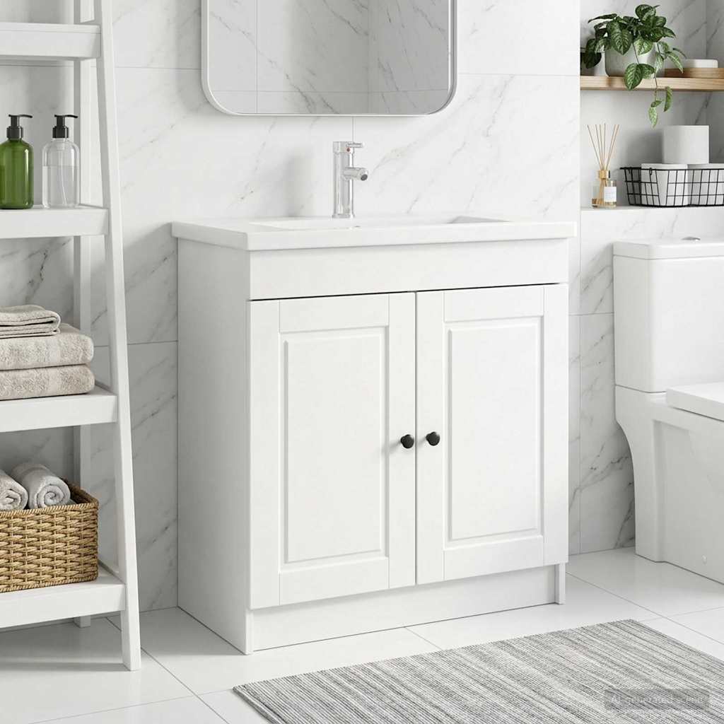 Mobiletto da bagno sotto il lavello Bianco 78,5 x 37,5 x 81 cm | homemem39