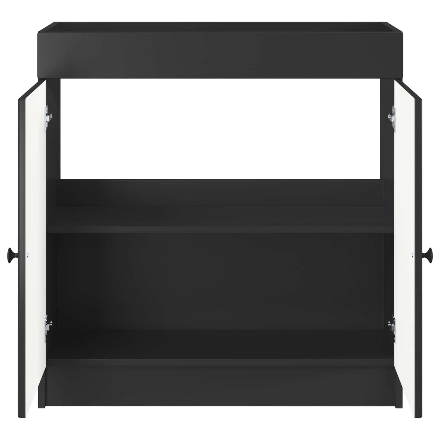 Mobiletto da bagno sotto il lavello Nero 78,5 x 37,5 x 81 cm | homemem39