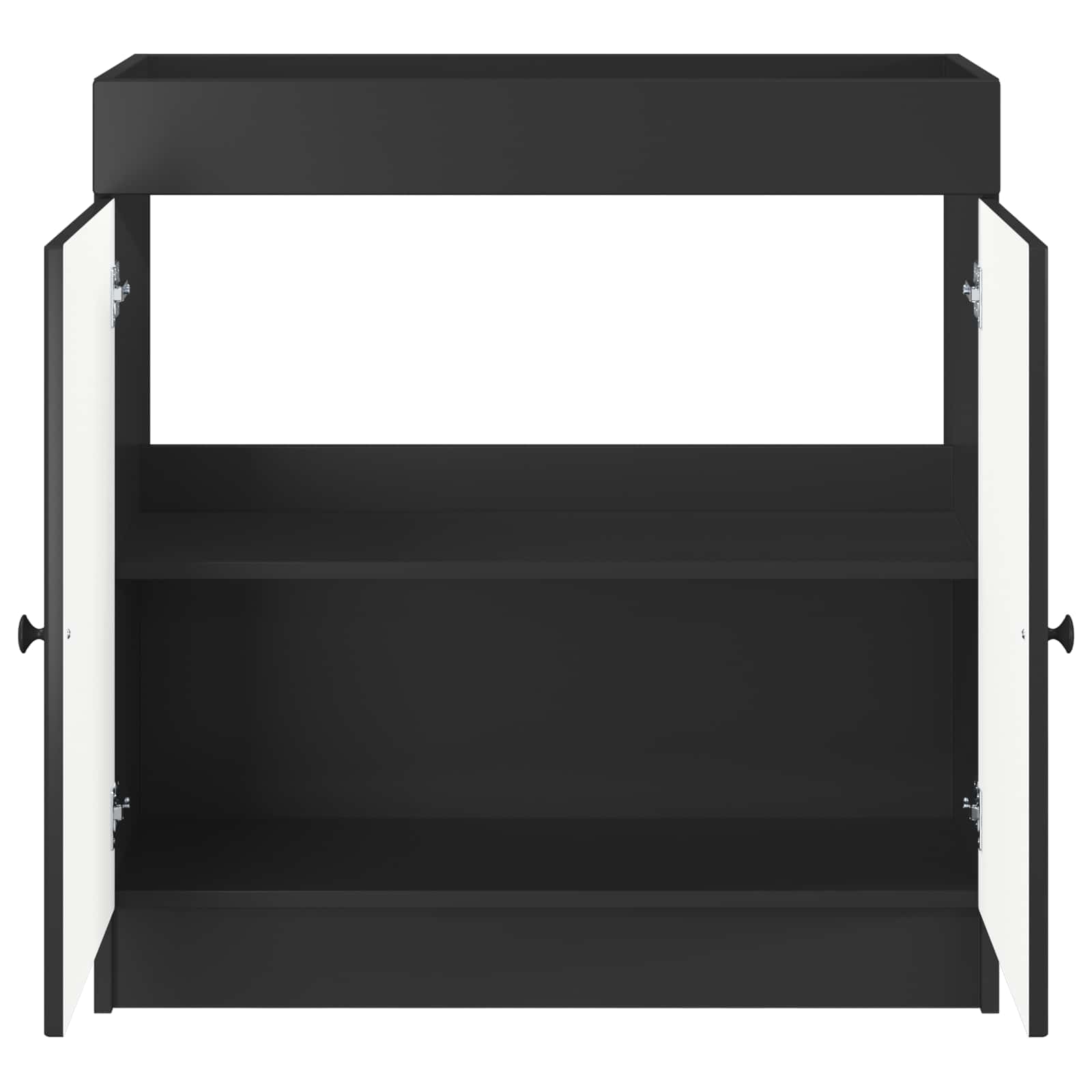 Mobiletto da bagno sotto il lavello Nero 78,5 x 37,5 x 81 cm | homemem39