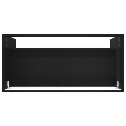 Mobiletto da bagno sotto il lavello Nero 78,5 x 37,5 x 81 cm | homemem39