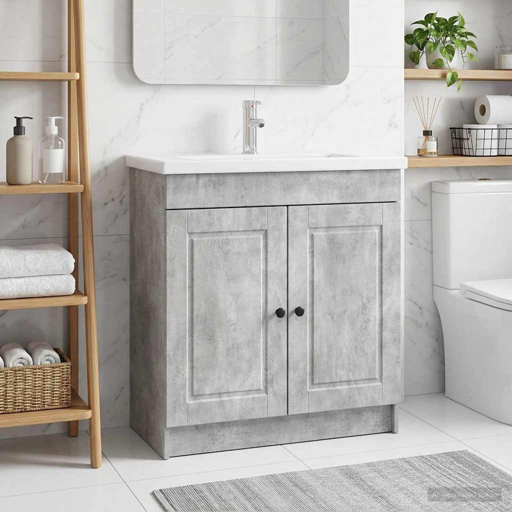 Mobiletto da bagno sotto il lavello Grigio Cemento | homemem39