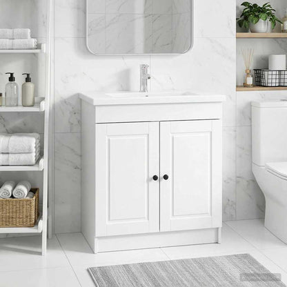 Mobiletto da bagno sotto il lavello Bianco Lucido | homemem39