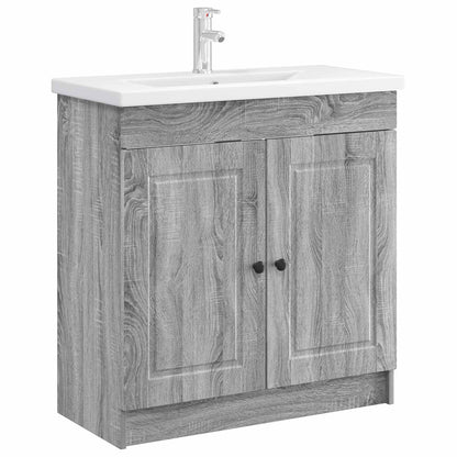 Mobiletto da bagno sotto il lavello Sonoma grigio | homemem39