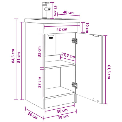 Mobile da bagno con lavabo Bianco 42 x 40 x 84,5 cm | homemem39