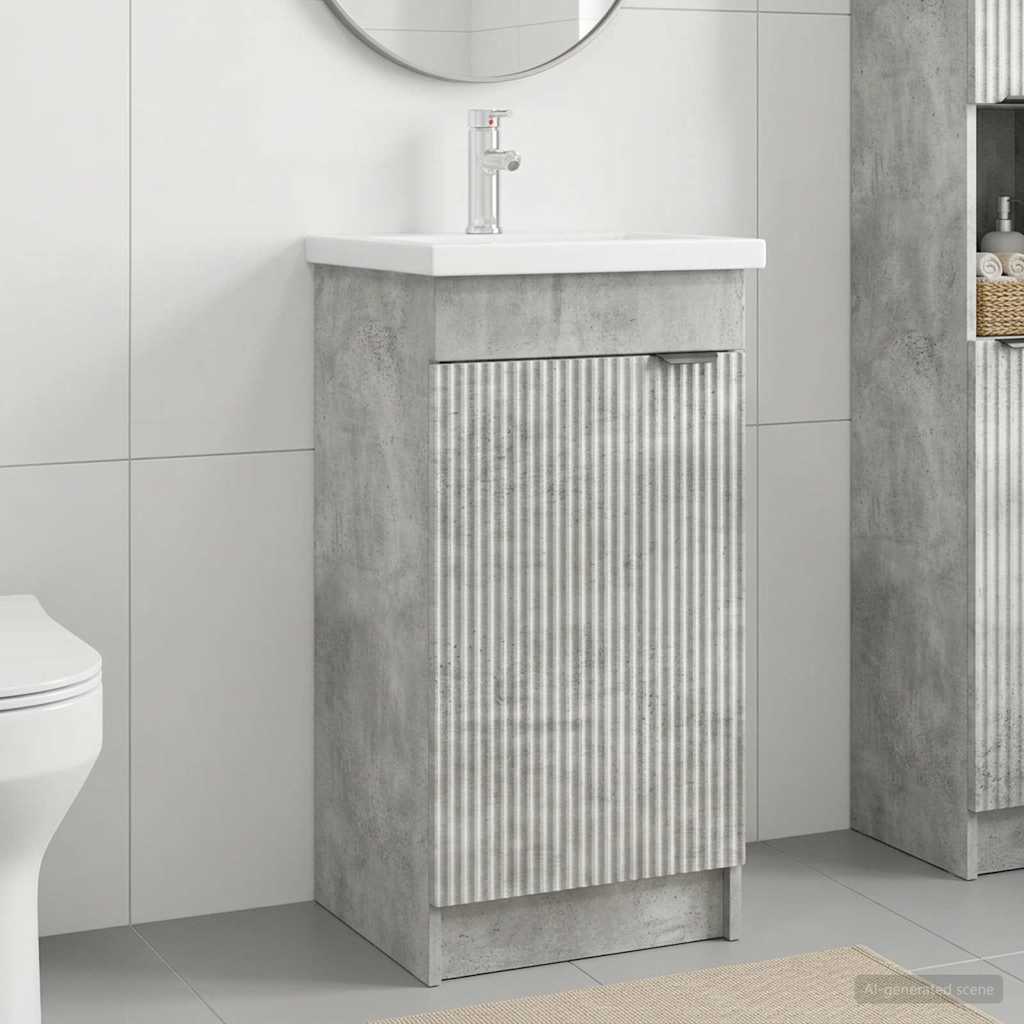 Mobile da bagno con lavabo Grigio Cemento 42 x 40 x 84,5 cm | homemem39