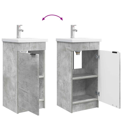 Mobile da bagno con lavabo Grigio Cemento 42 x 40 x 84,5 cm | homemem39