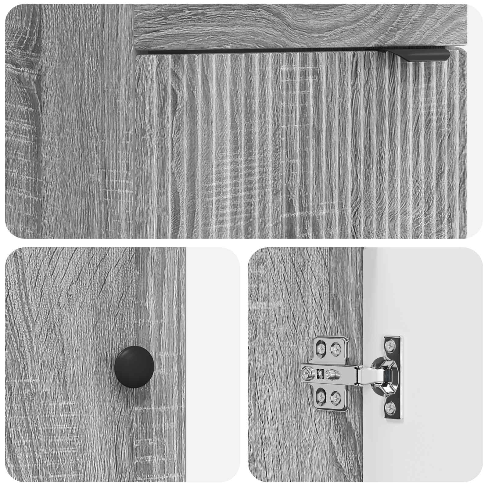 Mobile da bagno con lavabo Sonoma grigio 42 x 40 x 84,5 cm | homemem39