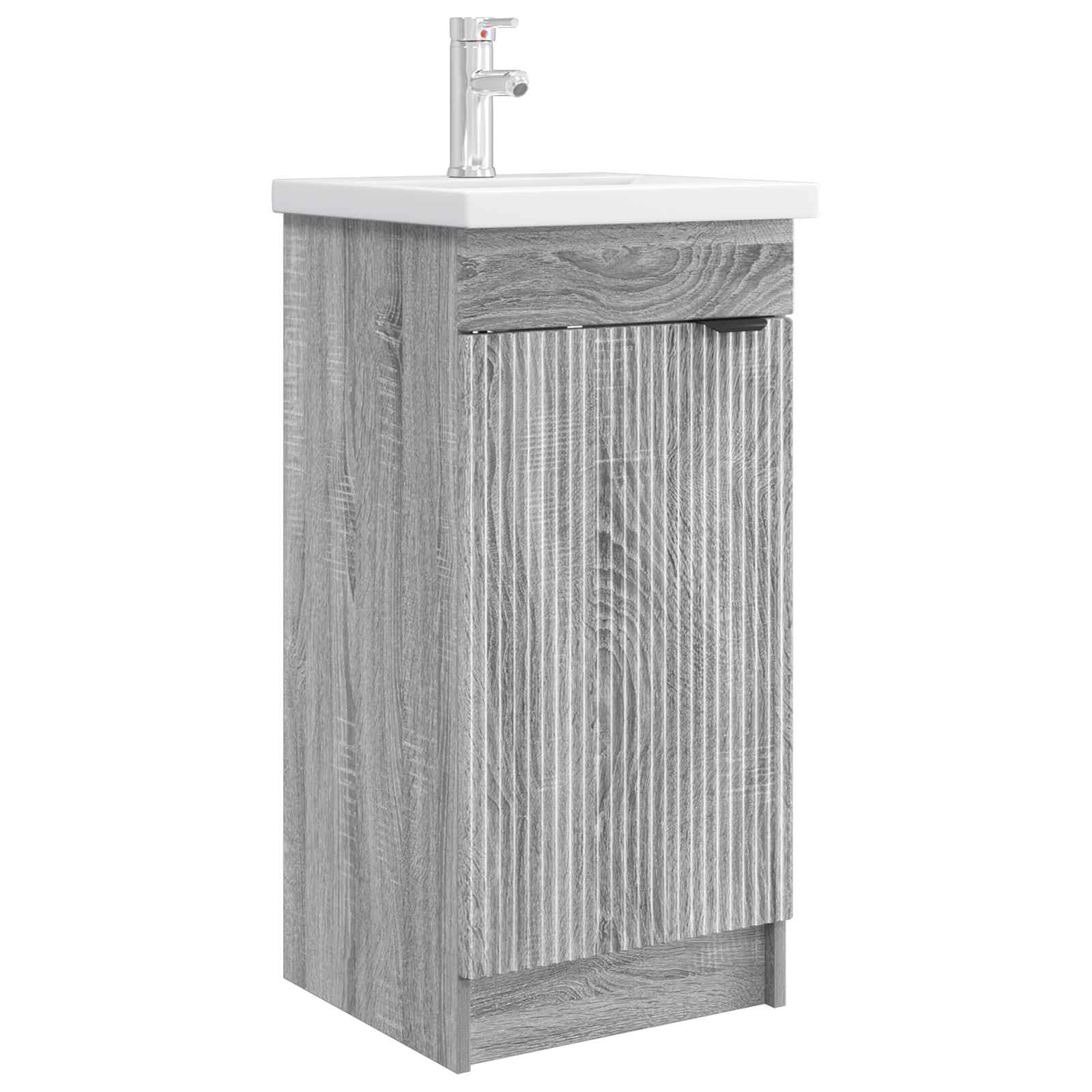 Mobile da bagno con lavabo Sonoma grigio 42 x 40 x 84,5 cm | homemem39