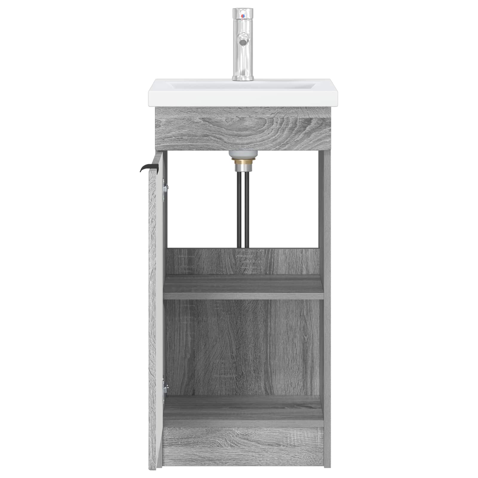 Mobile da bagno con lavabo Sonoma grigio 42 x 40 x 84,5 cm | homemem39