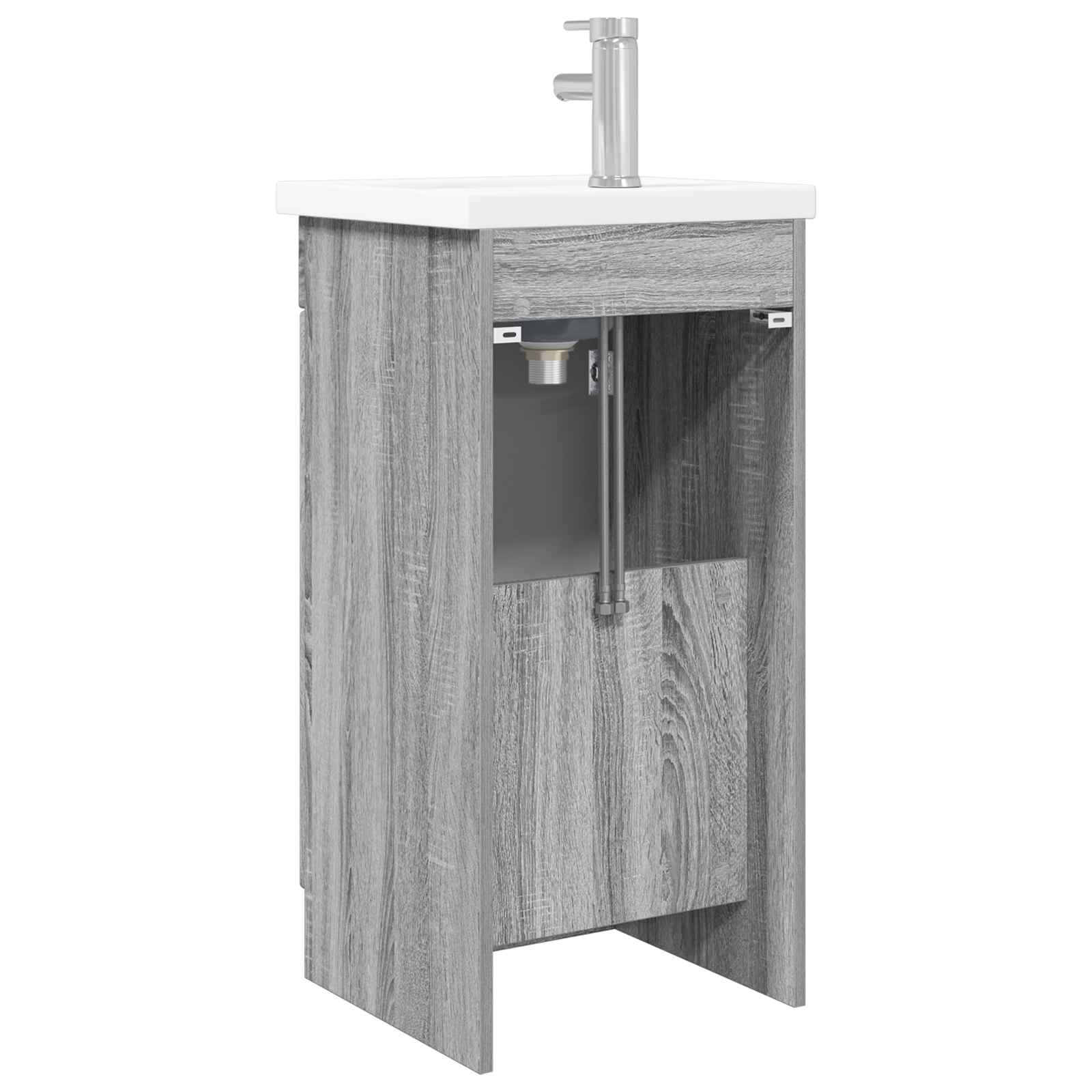Mobile da bagno con lavabo Sonoma grigio 42 x 40 x 84,5 cm | homemem39