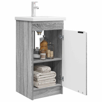 Mobile da bagno con lavabo Sonoma grigio 42 x 40 x 84,5 cm | homemem39