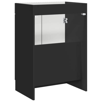 Mobiletto da bagno sotto il lavello Nero 56 x 37,5 x 81 cm | homemem39