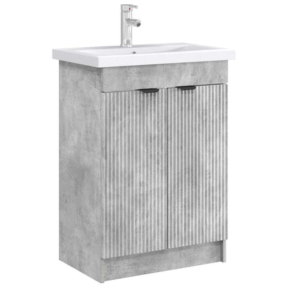 Mobiletto da bagno sotto il lavello Grigio Cemento | homemem39