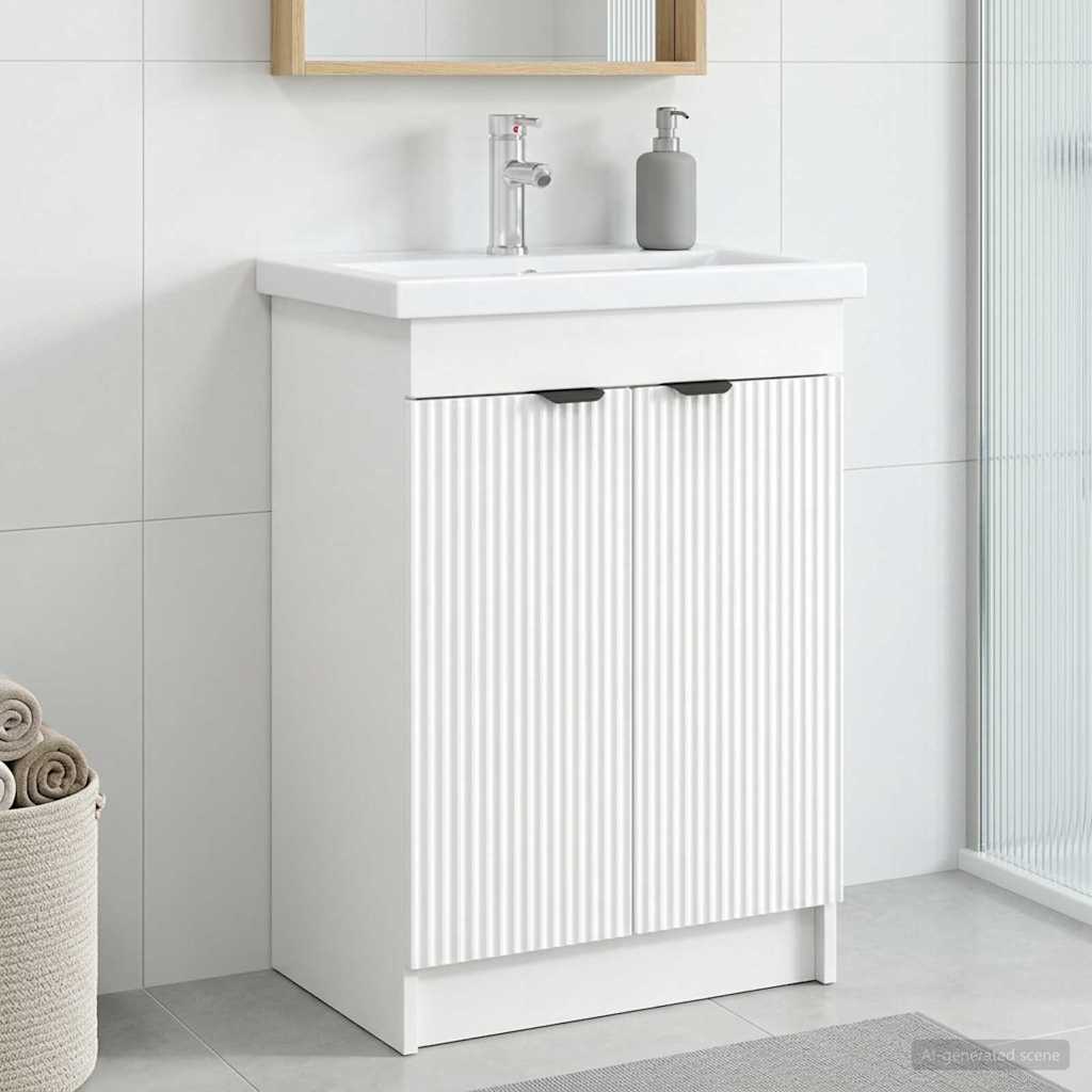 Mobiletto da bagno sotto il lavello Bianco 78,5 x 37,5 x 81 cm | homemem39