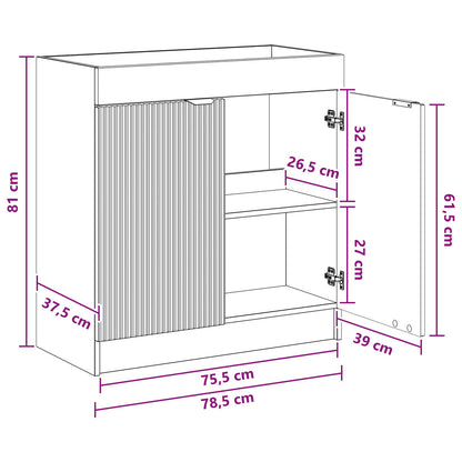 Mobiletto da bagno sotto il lavello Bianco 78,5 x 37,5 x 81 cm | homemem39