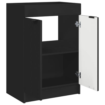 Mobiletto da bagno sotto il lavello Nero 78,5 x 37,5 x 81 cm | homemem39