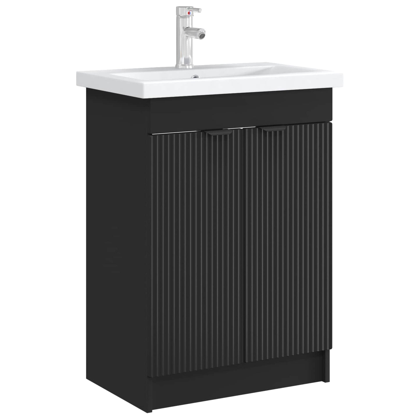 Mobiletto da bagno sotto il lavello Nero 78,5 x 37,5 x 81 cm | homemem39